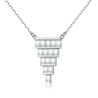 Fabricant de bagues en argent sterling 925, collier en zircone pour femmes, pendentif en CZ, commande en gros