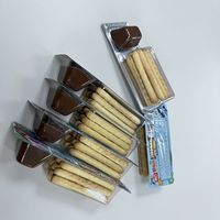 Boîte de collations de biscuits croustillants au chocolat pour enfants et bureau, directement de l'usine, pour une pause décontractée, avec coupelles à tremper au chocolat