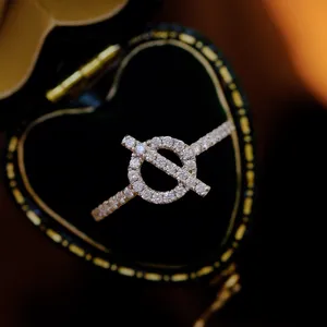 여성을위한 Xinfly 새로운 디자인 고급 보석 진짜 0.34 다이아몬드 18k 진짜 금 반지