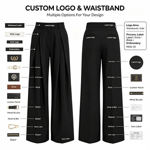 <span class=keywords><strong>Pantaloni</strong></span> a Gamba Larga su Misura per Donne Alte, Vita Alta, Plissettati, Lunghezza Interna <span class=keywords><strong>34</strong></span>-40 Pollici, per Signore Alte, <span class=keywords><strong>Pantaloni</strong></span> Formali da Ufficio e Business - Product Image 2
