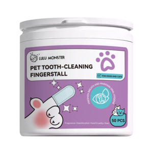 Lingettes pour <span class=keywords><strong>Brosse</strong></span> à Dents pour Animaux de Compagnie en Coton Écologique de Haute Qualité Soins Buco-Dentaires Doigt-Gant pour Chats et Chiens Nettoyage Dentaire - Product Image 1
