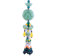 Pendentif amulette de luxe fait à la main en jade vert perlé bouddha charmes de voiture rétroviseur