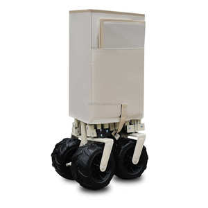 Chariot de plage pliable robuste HRF Factory Table, chariot utilitaire pliable avec hayon ouvert, roues tout-terrain - Product Image 5