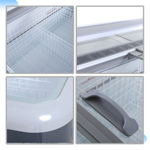 Congélateur de supermarché de congélateur d'affichage d'île de porte en verre pour les aliments surgelés - Product Image 5