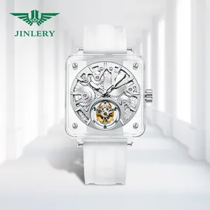 金莱里陀飞轮手表全透明蓝宝石艺术设计夜光手机械陀飞轮手表