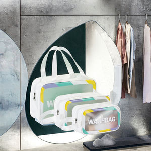 Bolsa Organizadora de Maquillaje para Niñas, Nueva Moda, Gran Capacidad, Cierre de Cremallera, PVC Resistente al Agua, Bolsa de Cosméticos de Viaje con Asa Suave, Personalizable - Product Image 3