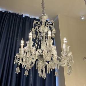 <span class=keywords><strong>Lampadario</strong></span> in Cristallo Stile Europeo a 8 Luci per Illuminazione Interna Design <span class=keywords><strong>Moderno</strong></span> per <span class=keywords><strong>Soggiorno</strong></span> e Decorazioni Matrimoniali - Product Image 1