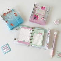 Album à feuilles mobiles M5 Mini, impression personnalisée, classeur à 6 anneaux, carnet de planification M5, classeur à feuilles mobiles transparent en PVC KPOP, pochette pour cartes