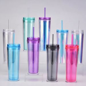 Gobelet en acrylique léger de 16 oz à double paroi avec paille pour usage marin (bateau, yacht) - Product Image 2