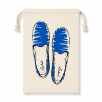 Sac de rangement pour chaussures en coton naturel avec cordon de serrage, personnalisable avec logo imprimé, idéal pour les voyages, la maison et le placard - Vente en gros