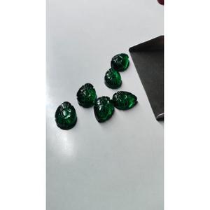 Cabochon de quartz vert sculpté 10x14mm, cabochon de quartz 10 carats, quartz vert 2 grammes, pierre précieuse en quartz - Product Image 6