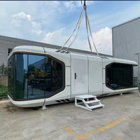 Maison capsule en acier préfabriquée personnalisée / Maisons mobiles préfabriquées résidentielles modulaires Maison préfabriquée