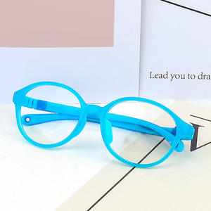 Monturas de Gafas Redondas TR90 Color Jelly para Niños, Unisex, Tamaño Mediano, Lentes de Resina, Puente Nasal Estándar, Origen Danyang, Parte 9022 - Product Image 2