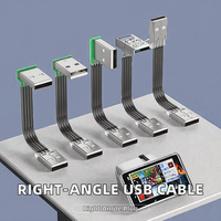 USB-Rechtwinkliges Flachkabel mit Sauerstofffreiem Kupferleiter 3A Schnellladung für Mobiltelefone und Computer