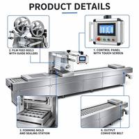 Automatische commerciële hoog-efficiënte productieve elektrische continue rolvoorraad skin film tray seal vacuümverpakkingsmachine