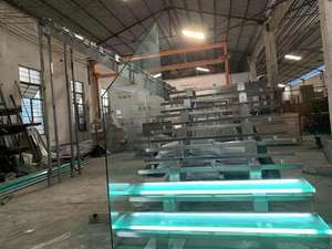 <span class=keywords><strong>Escaleras</strong></span> de Vidrio Templado para Interiores de Villas Modernas <span class=keywords><strong>con</strong></span> Diseño Simple, Seguras y Duraderas - Product Image 4