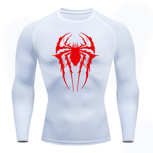 T-shirt de compression pour homme, motif araignée, imprimé gym, haute élasticité, ajustement serré, pour l'entraînement et la boxe - Product Image 6