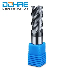 DOHRE Personalizado Carboneto Sólido CNC 4 Flautas Square End Mills Router Bit CNC Para Aço Inoxidável