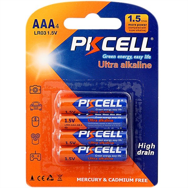 Hot Sale 1.5V AAA Size LR03 Am4 No.7 Alkaline Dry Battery Size Aaa for Clock and Flashlight
