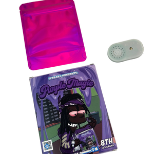 Juego de bolsas y cajas Mylar 8th Plug 3,5 28G 1 libra para bolsas Mylar de 3,5G Impresión personalizada Superficie holográfica Libra con bolsa Mylar DE MÚSICA - Product Image 2