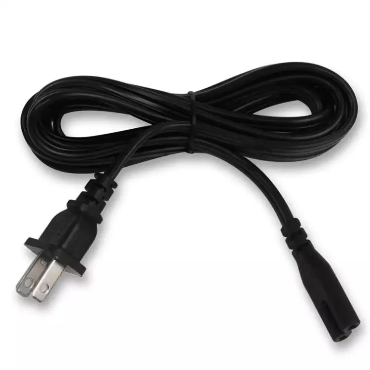 High Quality Computer Ac Cable US plug 2 Pin For Laptop Adapter Power Cord