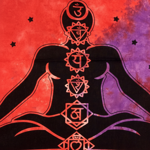 Vente en gros Bouddha méditation Art mural Yoga tapisserie sept Chakra bohème coton tapisserie tenture murale Home Textile Home Decor - Product Image 1