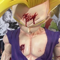 Dragon Ball Z 1:1 Taille Réelle Super Saiyan Goku Corps Entier GK Résine Figurine d'Action Anime Effets de Combat Décorative de Collection