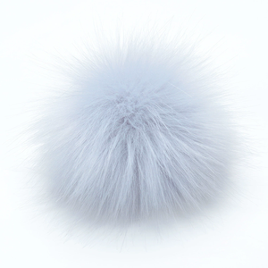 Pompons en fausse fourrure moelleuse de 15 cm avec clou, imitation fourrure de raton laveur à poils longs, respectueux de l'environnement - Product Image 4