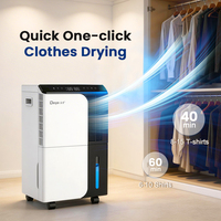 Deye DYD-D50D 50L Purificateur d'air professionnel avec ioniseur intégré et déshumidificateur commercial pour forêt