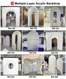 Fondo Rectangular Blanco al por Mayor a Precio de Fábrica, Soporte de Fondo de Acrílico de PVC Personalizado para Bodas - Product Image 6