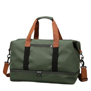 Sac de sport personnalisé pour homme, sac de fitness léger, pliable, grande capacité, imperméable, sac de voyage week-end avec fermeture éclair - Product Image 1