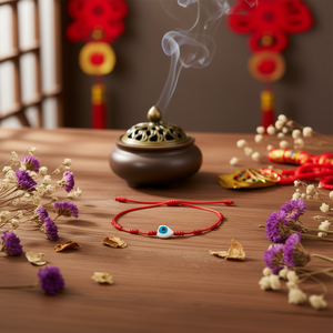 Braccialetto con ciondolo a forma di cuore con sette stelle, cordino rosso, 12 pezzi, per gioielli da donna alla moda - Product Image 3