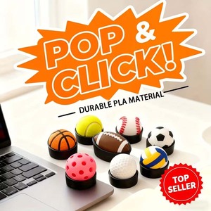 Juguetes Fidget Clicker con Forma de Balones Deportivos, Impresos en 3D, Llavero Sensorial para Aliviar el Estrés, Autismo e Hiperactividad - Product Image 4