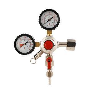 Régulateur de dioxyde de carbone <span class=keywords><strong>CO2</strong></span> pour bière primaire 1 voie Deux manomètres entièrement en laiton 0-3000psi/0-60psi avec connexion d'entrée CGA320 - Product Image 2