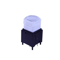 Interrupteur à bouton-poussoir électronique en plastique éclairé par LED 12V 12mm/15mm/17mm 1NO, marche/arrêt, à enclenchement momentané, tactile