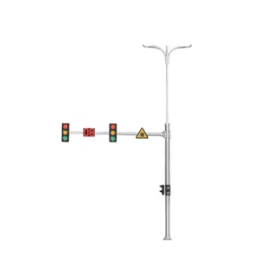 China Supplier retro type anti-corrosion bent arm 3m street light pole for sale