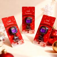 Diffuseur de parfum pour voiture de Noël à clipser sur grille d'aération, désodorisant en plastique pour l'intérieur de la voiture