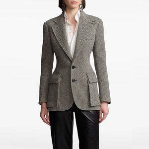 ZYHT 73808 Nuevo Diseño, Blazer de Tweed de Alta Calidad Personalizado <span class=keywords><strong>para</strong></span> Mujer, Servicios de MOQ Bajo, Trajes Ejecutivos <span class=keywords><strong>para</strong></span> Mujer - Product Image 2