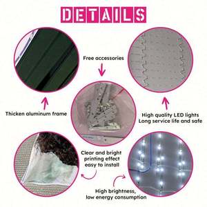 Pantalla LED de Pared Rectangular Personalizada con Marco de Aluminio Impermeable para Tiendas y Restaurantes con Luces Decorativas con Imágenes Comerciales - Product Image 4