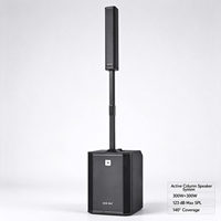 Système de sonorisation colonne DSP actif 8 x 2,3 pouces Line Array, Subwoofer Bandpass 12 pouces 300W Plus 300W, 123 dB, Couverture 140 degrés