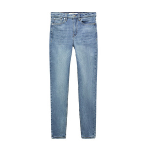Pantalon en jean pour femme coupe droite skinny, écologique, respirant, 100 % coton, décontracté, uni, vintage, sans coutures, équilibré - Product Image 1