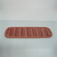 Petit Set de Table Rose en Rotin PP Tressé, Léger, Pratique, Écologique, Imperméable et Facile à Nettoyer pour la Salle à Manger