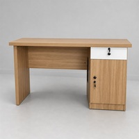 Bureau d'ordinateur moderne sur mesure avec tiroir et meuble pour unité centrale, en panneau de particules de 37 mm d'épaisseur, verrouillable, pour bureau et école