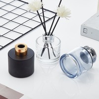 Diffuseur de parfum d'ambiance en verre transparent avec bouchon à vis en aluminium – 100 ml, 120 ml, 200 ml – Luxe et nature