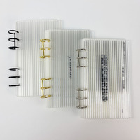 Reliure Acrylique 6 Trous à Couverture Rigide Transparente et Rechargeable pour Agenda Personnel, Dernier Modèle, Taille Personnelle Personnelle
