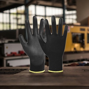 Factory Direct Customizable Wholesale Men's Polyester Coated <b>Touchscreen</b> Safety Work <b>Gloves</b> Anti-slip Tapered Cuff 26cm Bulk - Product Image 6