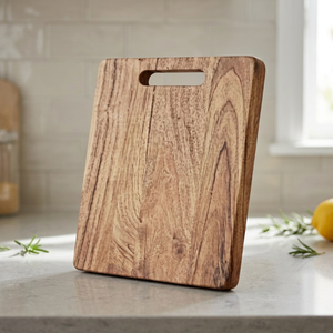 Tabla de Cortar Rectangular de Madera de Acacia Real, Tabla de Cortar Grande para Encimera, Antideslizante, Apta para Lavavajillas, 1.5 cm de Grosor - Product Image 1
