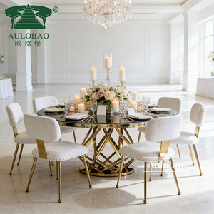 Chaise de mariage élégante rembourrée avec structure en acier inoxydable pour salle de banquet d'hôtel - Product Image 5