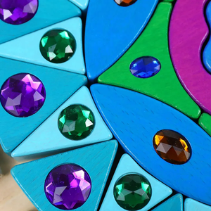 Manufacturer Direct Sale Wooden Mandala Gemstone Building Blocks Jouet Enfant Creative Combination of Children Educational Toys - Product Image 5