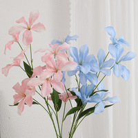 Großhandel Langlebige 5-Köpfige Gloriosa-Lilien-Sprühblüten Realistische Künstliche Blumenarrangements für Hochzeiten und Partys Dekorative Kunstblumen